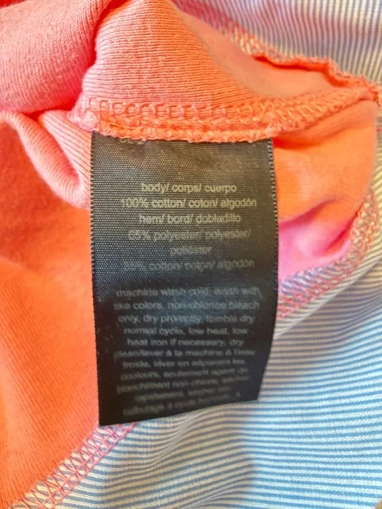 Tommy Hilfiger Pink Bow Hem Tie Front Top | Preppy Coastal M/L - Picture 3 of 4